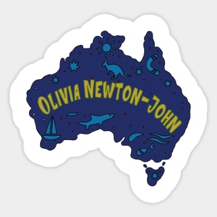 AUSSIE MAP OLIVIA NEWTON-JOHN Sticker